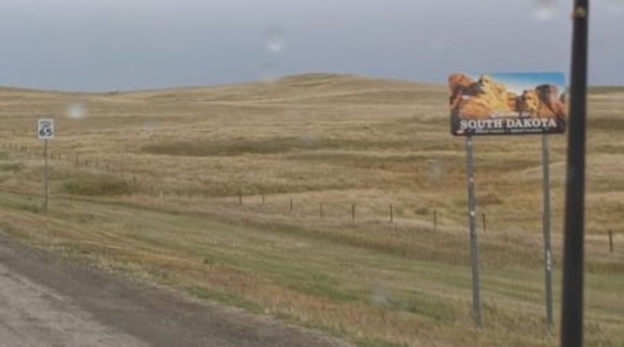 South Dakota welcome sign