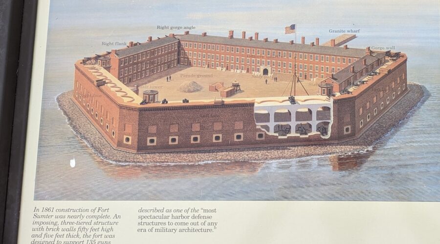 2023 southeast swing – part 20, Charleston: Fort Sumter, before and after the first shot and what we saw at the fort