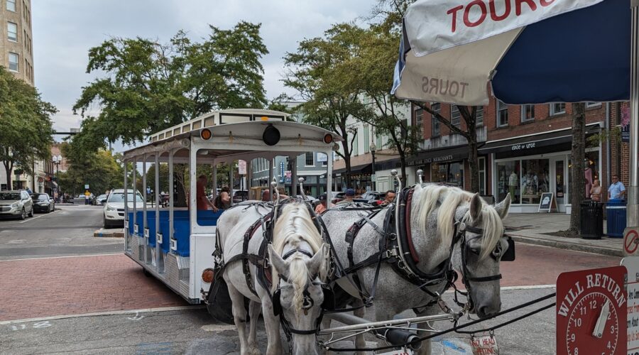 2023 southeast swing – part 14, Wilmington: historic downtown by horse-drawn trolley