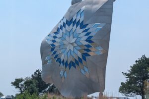 2026 Lewis & Clark trip – part 25: Native people in this area, Camp Pleasant, typical menu, expedition flag, our campsite